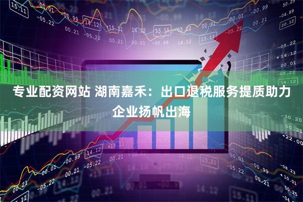 专业配资网站 湖南嘉禾：出口退税服务提质助力企业扬帆出海