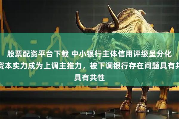 股票配资平台下载 中小银行主体信用评级呈分化，资本实力成为上调主推力，被下调银行存在问题具有共性